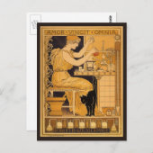 ヴィンテージアールヌーボー、愛はすべての科学者を征服 ポストカード (正面/裏面)