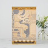 ヴィンテージアールヌーボー、愛はすべての科学者を征服 便箋 (スタンド正面)