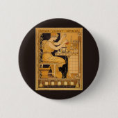 ヴィンテージアールヌーボー、愛はすべての科学者を征服 缶バッジ (正面)