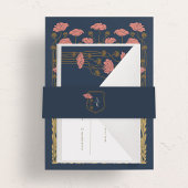 ヴィンテージアールヌーボー 招待状ベリーバンド