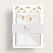 ヴィンテージアールヌーボー 招待状ベリーバンド