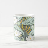 ヴィンテージアールヌーボー《植物》スイレンガーデンフラワー コーヒーマグカップ (中央)