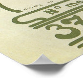 ヴィンテージアールヌーボー、絵画アーティストのポピーな花 ポスター (角)