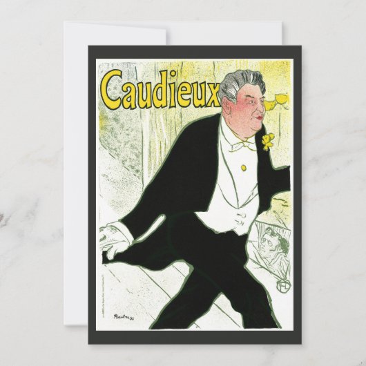 ヴィンテージアールヌーボー、Caudieux by Toulouse Laurec (正面)