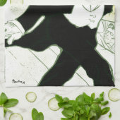 ヴィンテージアールヌーボー、Caudieux by Toulouse Laurec キッチンタオル (折り畳み)