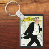 ヴィンテージアールヌーボー、Caudieux by Toulouse Laurec キーホルダー (正面)