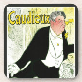ヴィンテージアールヌーボー、Caudieux by Toulouse Laurec コースター (正面)
