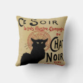 ヴィンテージアールヌーボーCe Soirチャットノワール黒猫 クッション (裏面)