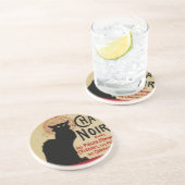 ヴィンテージアールヌーボーCe Soirチャットノワール黒猫 コースター (側面)