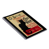 ヴィンテージアールヌーボーCe Soirチャットノワール黒猫 ノートブック (右側)