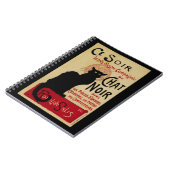 ヴィンテージアールヌーボーCe Soirチャットノワール黒猫 ノートブック (左側)