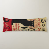 ヴィンテージアールヌーボーCe Soirチャットノワール黒猫 ボディピロー (正面)