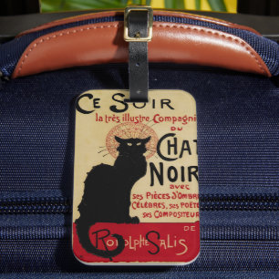 ヴィンテージアールヌーボーCe Soirチャットノワール黒猫 ラゲッジタグ