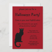 ヴィンテージアールヌーボーCe Soirチャットノワール黒猫 招待状 (裏面)