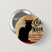 ヴィンテージアールヌーボーCe Soirチャットノワール黒猫 缶バッジ (正面&裏面)