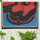 ヴィンテージアールヌーボーCHAPブック感謝祭 キッチンタオル (折り畳み)