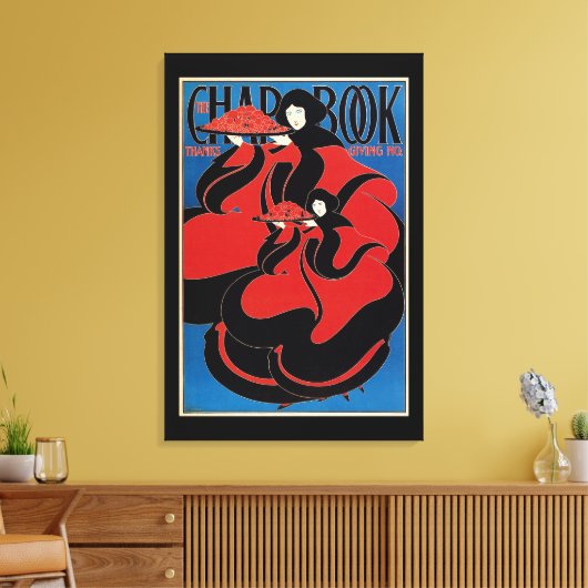 ヴィンテージアールヌーボーCHAPブック感謝祭 キャンバスプリント (インサイチュ (リビング))