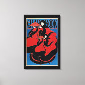 ヴィンテージアールヌーボーCHAPブック感謝祭 キャンバスプリント (正面)