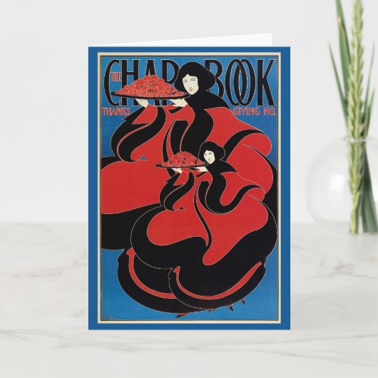 ヴィンテージアールヌーボーCHAPブック感謝祭 シーズンカード (正面)