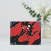 ヴィンテージアールヌーボーCHAPブック感謝祭 シーズンポストカード (スタンド正面)