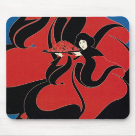 ヴィンテージアールヌーボーCHAPブック感謝祭 マウスパッド