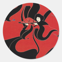 ヴィンテージアールヌーボーCHAPブック感謝祭 ラウンドシール