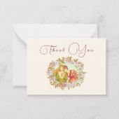 ヴィンテージアールヌーボーLGBTQ 2花嫁サンキュー ノートカード (正面)