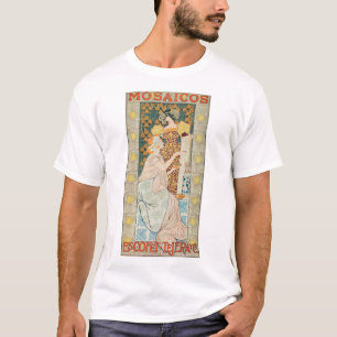 ヴィンテージアールヌーボーMosaicos Escofet-Tejera yカリフォルニア Tシャツ