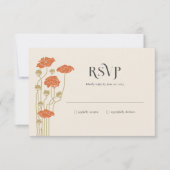 ヴィンテージアールヌーボーRSVPエンクロージャカード 出欠カード (正面)