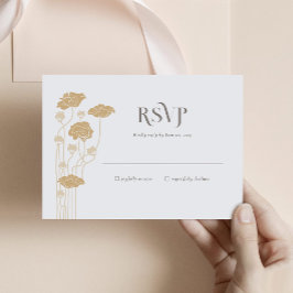 ヴィンテージアールヌーボーRSVPエンクロージャカード 出欠カード