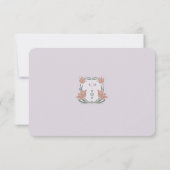 ヴィンテージアールヌーボーRSVPカードラベンダープラム 招待状 (裏面)