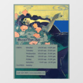 ヴィンテージアールヌーボーVapeショップアワーテンプレート ウィンドウサイン (シート)