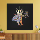 ヴィンテージアールヌーボーWW1パーティーお祝い キャンバスプリント (インサイチュ (リビング))