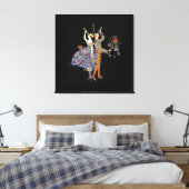 ヴィンテージアールヌーボーWW1パーティーお祝い キャンバスプリント (インサイチュ (寝室))