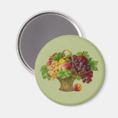 ヴィンテージアールフルーツバスケットマグネット マグネット (正面/裏面)