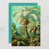 ヴィンテージアーンストヘッケル植物パーム サンキューカード (正面/裏面)
