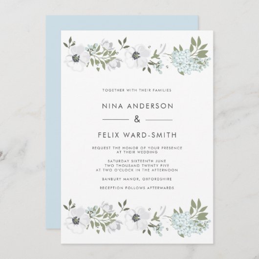 ヴィンテージア結婚ネモン 招待状 (正面/裏面)