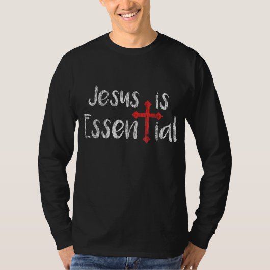 ヴィンテージイエスはキリスト教会の十字架である Tシャツ (正面)