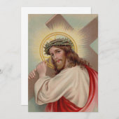 ヴィンテージイエスイースターグリーティングホリデーカード シーズンカード (正面/裏面)