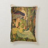 ヴィンテージイエスキリストとの宗教的なタペストリーベビー アクセントクッション (裏面(縦))