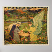 ヴィンテージイエスキリストとの宗教的なタペストリーベビー ポスター (正面)