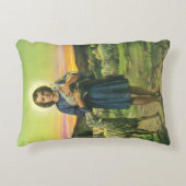 ヴィンテージイエスキリストベビー子羊 アクセントクッション (正面)