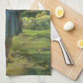 ヴィンテージイエスキリストベビー子羊 キッチンタオル (四つ折り)