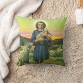 ヴィンテージイエスキリストベビー子羊 クッション (ブランケット)