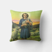 ヴィンテージイエスキリストベビー子羊 クッション (裏面)