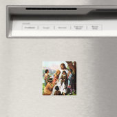 ヴィンテージイエス様、すべての子どもたちを愛する磁石 マグネット (インサイチュ (食洗機))