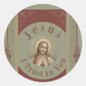ヴィンテージイエス私があなたを信頼する ラウンドシール (正面)