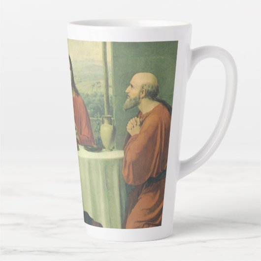 ヴィンテージイエス・キリストとのエマウスでの晩餐 カフェラテマグ (右)