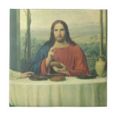 ヴィンテージイエス・キリストとのエマウスでの晩餐 タイル (正面)