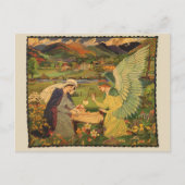 ヴィンテージイエス・キリストとのベビー宗教タペストリー ポストカード (正面)
